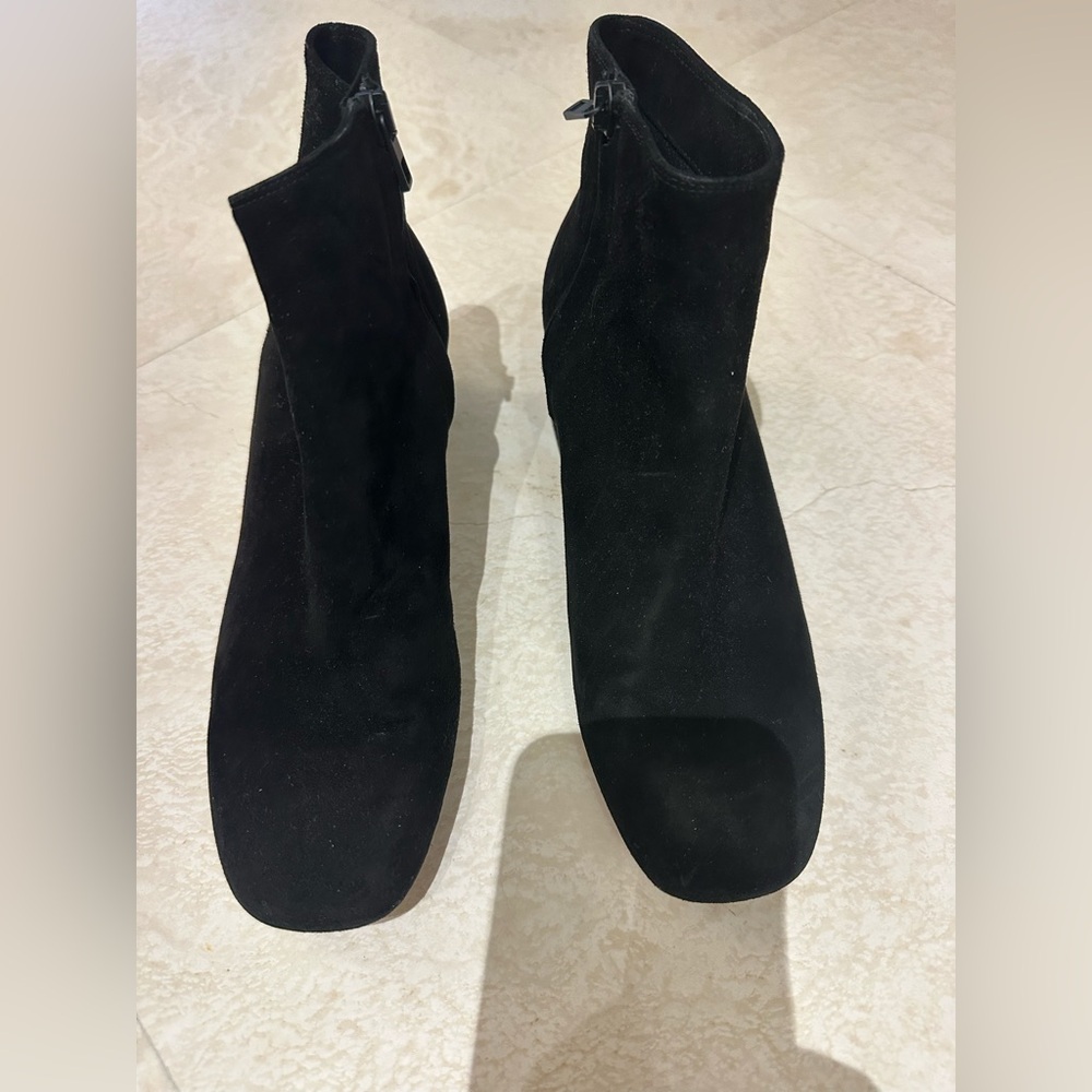 Vince Black Suede Ankle Booties